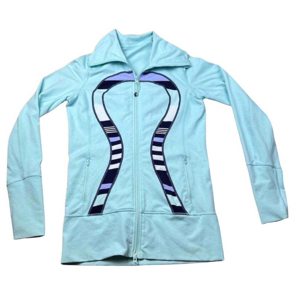 Lululemon Athletica Define Jacket | Size 8 | Mint Blue | Oversized Logo